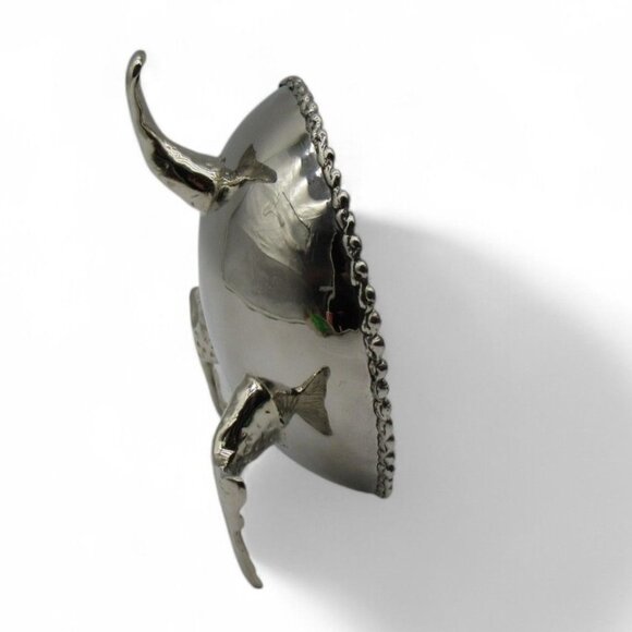 MICHAEL ARAM Mermaid Bowl Oceanic Collection Nickelplate Stainless Steel - Picture 10 of 10